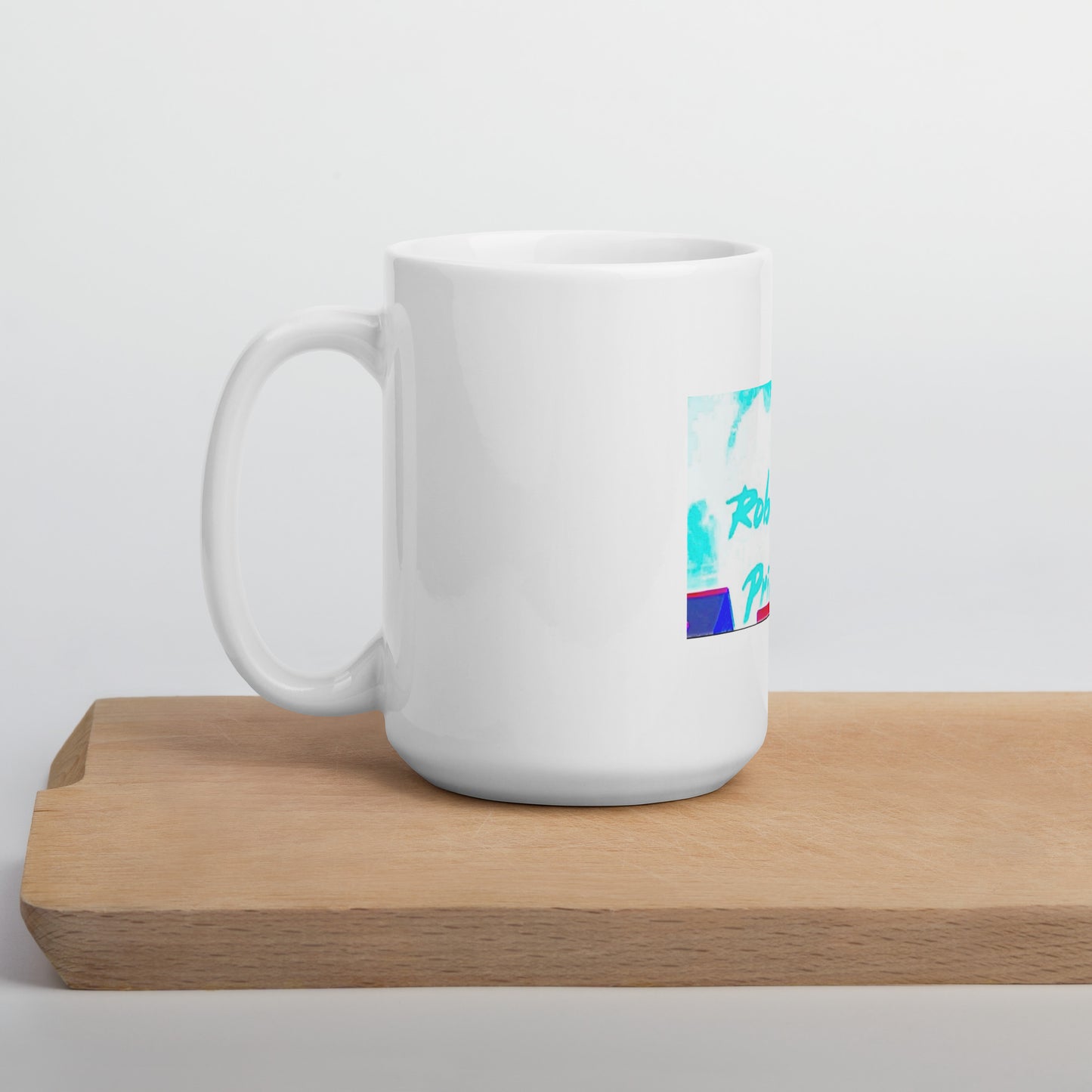 White glossy mug