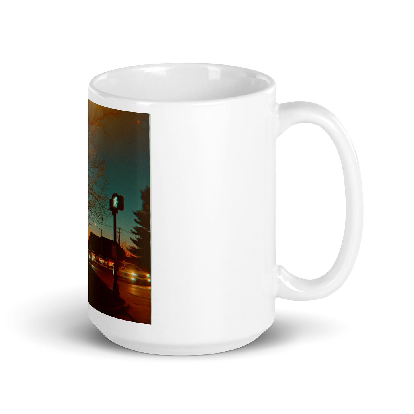 White glossy mug