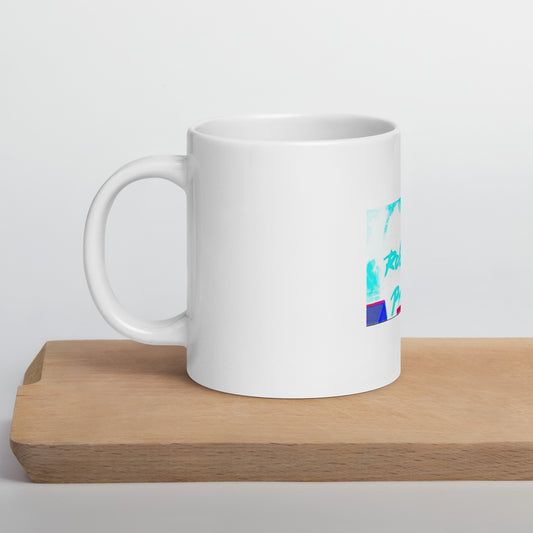 White glossy mug